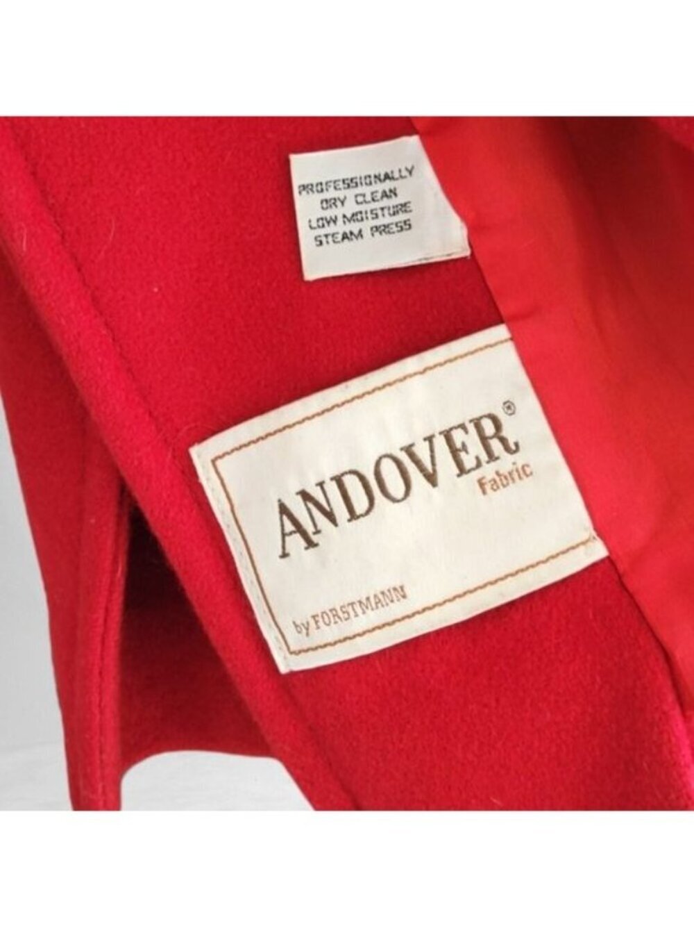 VTG Andrea Marin Andover Forstmann Wool Trench Cocoon 70s 80s Parisian 12 - Picture 6 of 8